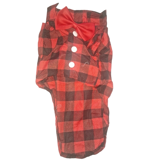 The dapper dog plaid outfit x 4 - Picture 4 of 7
